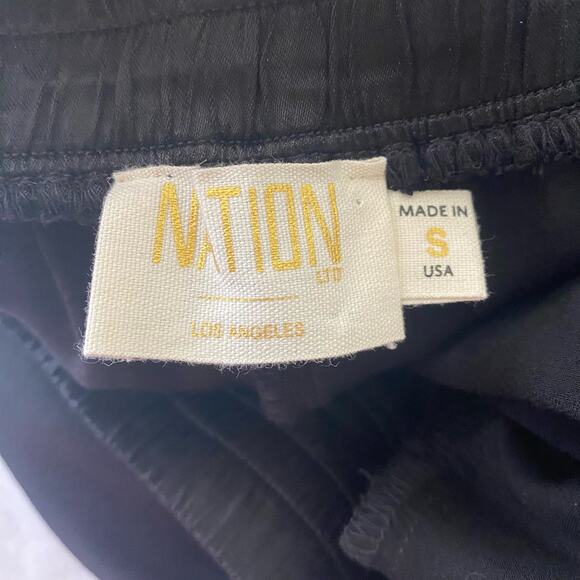 NATION LTD Fairfax Straight Leg Silky Pull on Trouser Style 4082HS Small BLACK - Picture 11 of 12